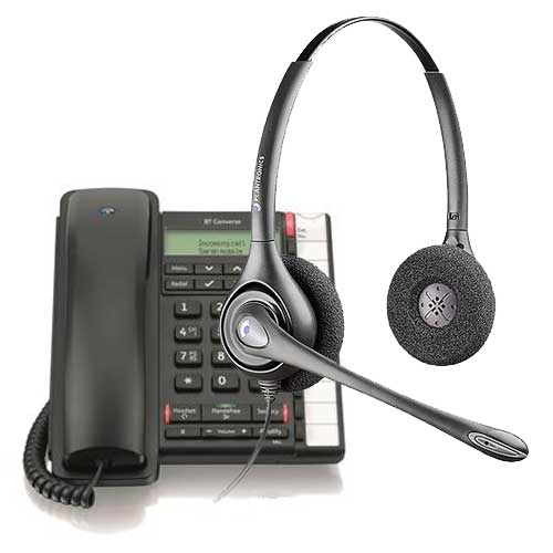 Corded Headset + Telephone Pack